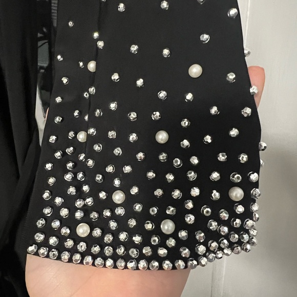 Chaus NWOT Embellished Tie Waist Midi Dress - Picture 4 of 7